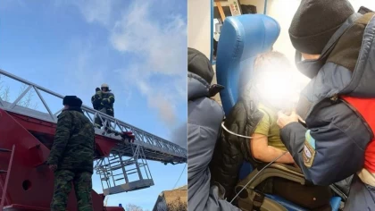 Павлодарда өртеніп жатқан пәтерде қалып қойған сегіз жасар бала құтқарылды