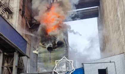 Шығыс Қазақстан облысында тонна астық тиелген элеватор өртке оранды