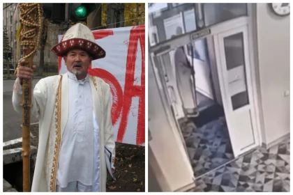 Бірнеше рет президенттікке үміткер болған Амантай қажы баспалдақтан әйелді итеріп жіберген