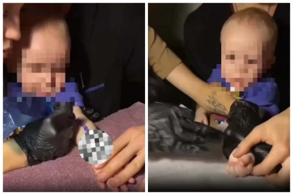 Бүлдіршін қатты жылады: Жас ата-ана стример байқауын жеңу үшін бір жасар ұлына татуировка жасады