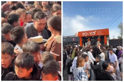 Алматылықтар тегін суши мен торт үшін бір-бірін таптап кете жаздады