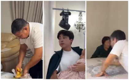 "Үстел жинап, бала бағады": Желіде солтүстіктегі ер азаматтардың жүрек жылытар видеосы тарады