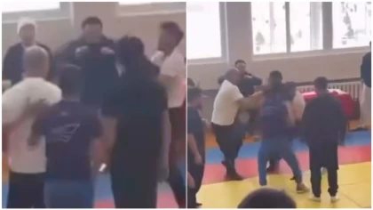 Ақмола облысындағы жарыста екі бапкер жасөспірімдердің көзінше төбелескен 