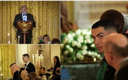 Атақты футболшы Криштиану Роналду АҚШ-тағы Ақ үйде президент Трамппен кездесті