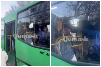 Алматыда жолаушы көлік жүргізіп жатқан автобус жүргізушісіне шабуыл жасады