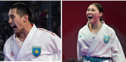 Қазақстандық каратэшілер Дидар Әмірәлі мен Әсел Қанай әлем чемпионатында қола жүлде жеңіп алды