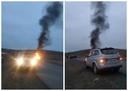 "3 миллион теңге өртеніп, 1 адам қаза тапты": Қарағанды облысында "Қазпошта" инкассаторлық көлігі жол апатына түсті