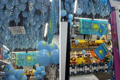 Тәуелсіздік күніне орай безендірілген азық-түлік дүкені қазақстандықтардың ықыласына бөленді