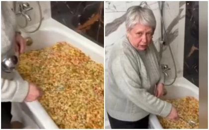 Қария жаңа жылға бір ванна оливье салатын дайындаған