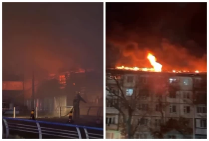 Таразда Жаңа жыл түні екі ірі өрт шығып мейрамхана мен тұрғын үйден адамдар эвакуацияланды