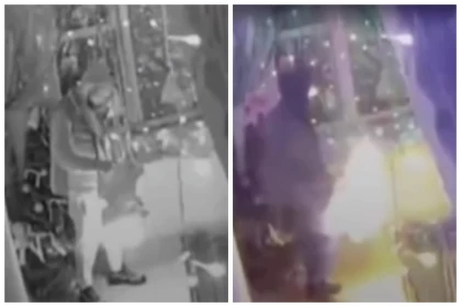 Теміртауда ер адам тұрғын үй кіреберісіндегі шыршаны әдейілеп өртеп жіберген (видео)