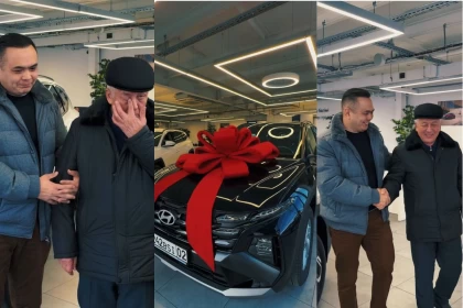 "Орны бөлек": Блогер Жан Ахмадиев қайын атасына су жаңа темір тұлпар сыйлады