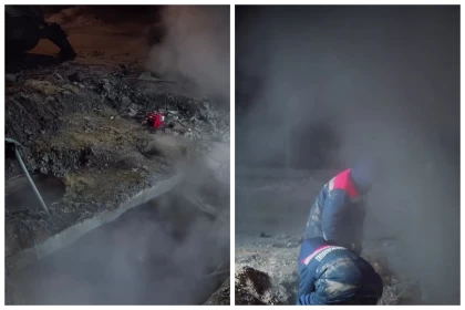 Семейдің орталығында құбыр жарылып, тұрғындар түнді жылусыз өткізді (видео)