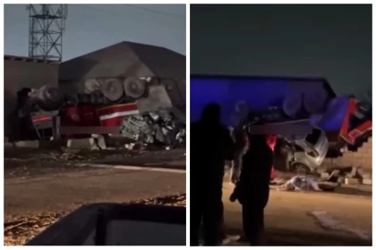 Жаңаөзенде өрт сөндіретін көлік жол апатына түсті: Екі адам көз жұмды