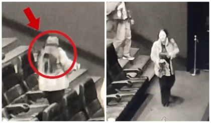 Алматыдағы кинотеатрлардың бірінде белгісіз әйел келушінің сөмкесін ұрлап кеткен (видео)