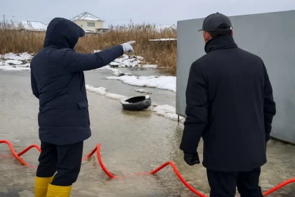 Маңғыстауда тұрғын үйлердің ауласын еріген қар суы басып қалды