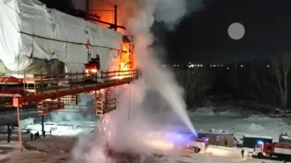 Павлодарда құны миллиардтаған теңгеге салынып жатқан көпірден өрт шықты
