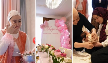 "Анам мен жеңгем бесікке салды": Төреғали Төреәлінің қарындасы үшінші сәбиін қырқынан шығарды