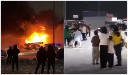 Семейдегі ойын-сауық орталығында ірі өрт шықты: Келушілер ғимараттан сырт киімсіз шұғыл шығуға мәжбүр болған