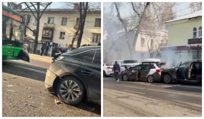 Алматыда автобустың қатысуымен ірі жол апаты болды (видео)