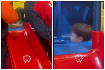 Астанада 3 жасар баланың басы ойын алаңындағы сырғанаққа қысылып қалған