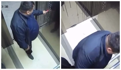 Алматыда лифтте дәрет сындырған курьер қамауға алынды (видео)