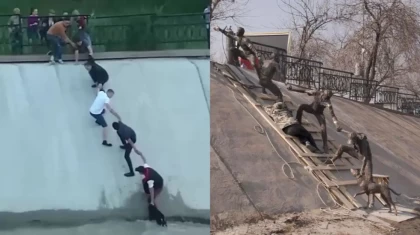 Итті құтқарған алматылықтарға арнап мүсін орнатылды (видео)