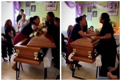 Екі әйел марқұм екеуіне де опасыздық жасағанын біліп, жерлеу рәсімінде төбелесті