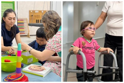 Алматыда биіктен құлаған қос кішкентай қыздың тұсауы кесілді: Ұзақ оңалтудан кейін олар алғаш қадам жасады