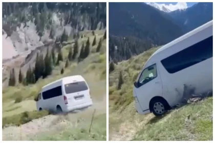 Көлсайда шатқалға құлап кеткен микроавтобусты алып шықты