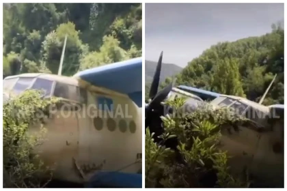 Ан-2 ұшағы Қазақстанның оңтүстігінде тауға қонған соң зақымданды (видео)