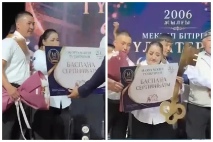 Жаңаөзендік түлектер сыныптастарына пәтер сыйлады