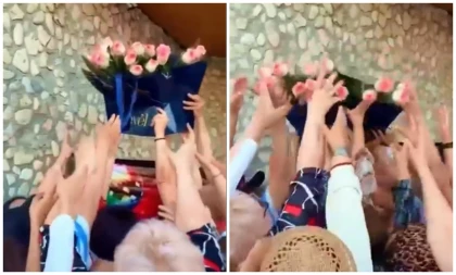 Ақтауда әкімдіктің рұқсатынсыз тегін гүл таратқан кәсіпкер айыппұл арқалады (видео)