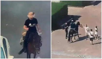 Астанада видео түсіру үшін атқа мініп, "Бәйтерекке" шауып бармақ болған ер адам жазаланды (видео)