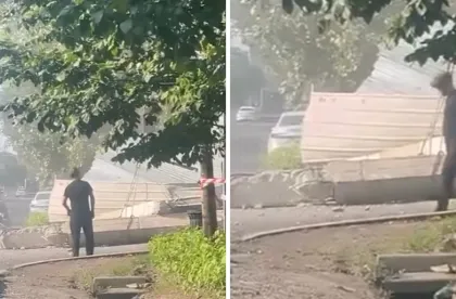 Құрылыс алаңынан өтіп бара жатқан қазақстандықты өлімнен бір хабарлама құтқарып қалды
