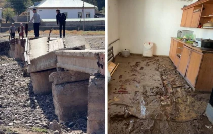 "Өлім аузынан қалдық": Түркістан облысында су басқан ауыл тұрғындары мал-мүлкінің көз алдында ағып кеткенін айтты
