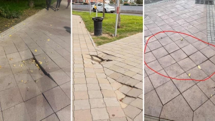 "Шөгіп, сынып жатыр": Алматылықтар жаңадан төселген тротуарлардың сапасы мен қауіпсіздігіне шағымданды