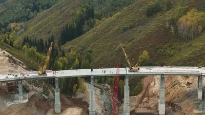 Қазақстандағы ең биік таулы көпірдің видеосы жарияланды