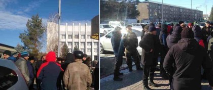 Қырғызстан жұрты жиналып қазақстандық жол полицейлеріне наразылық білдірді