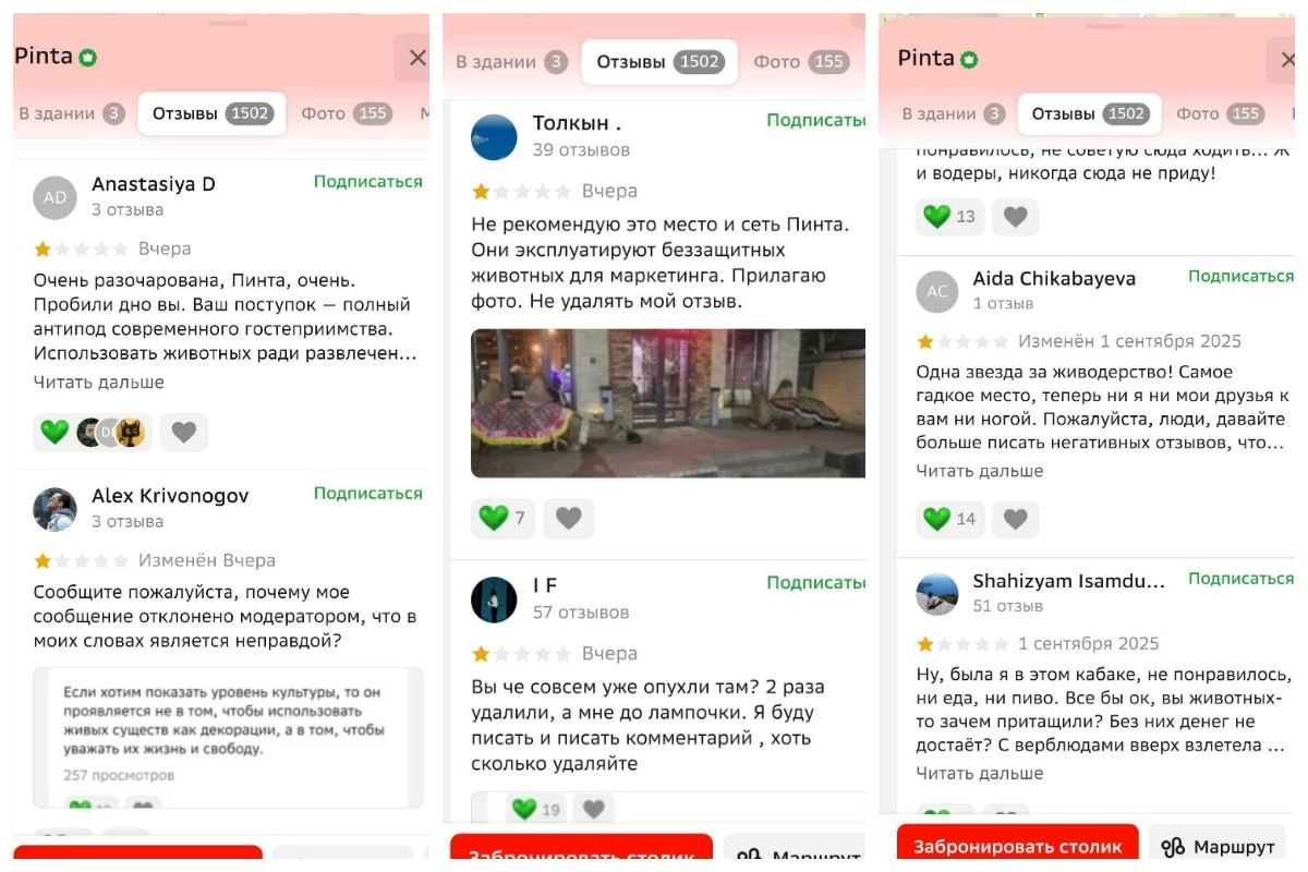 оқырмандар пинта туралы