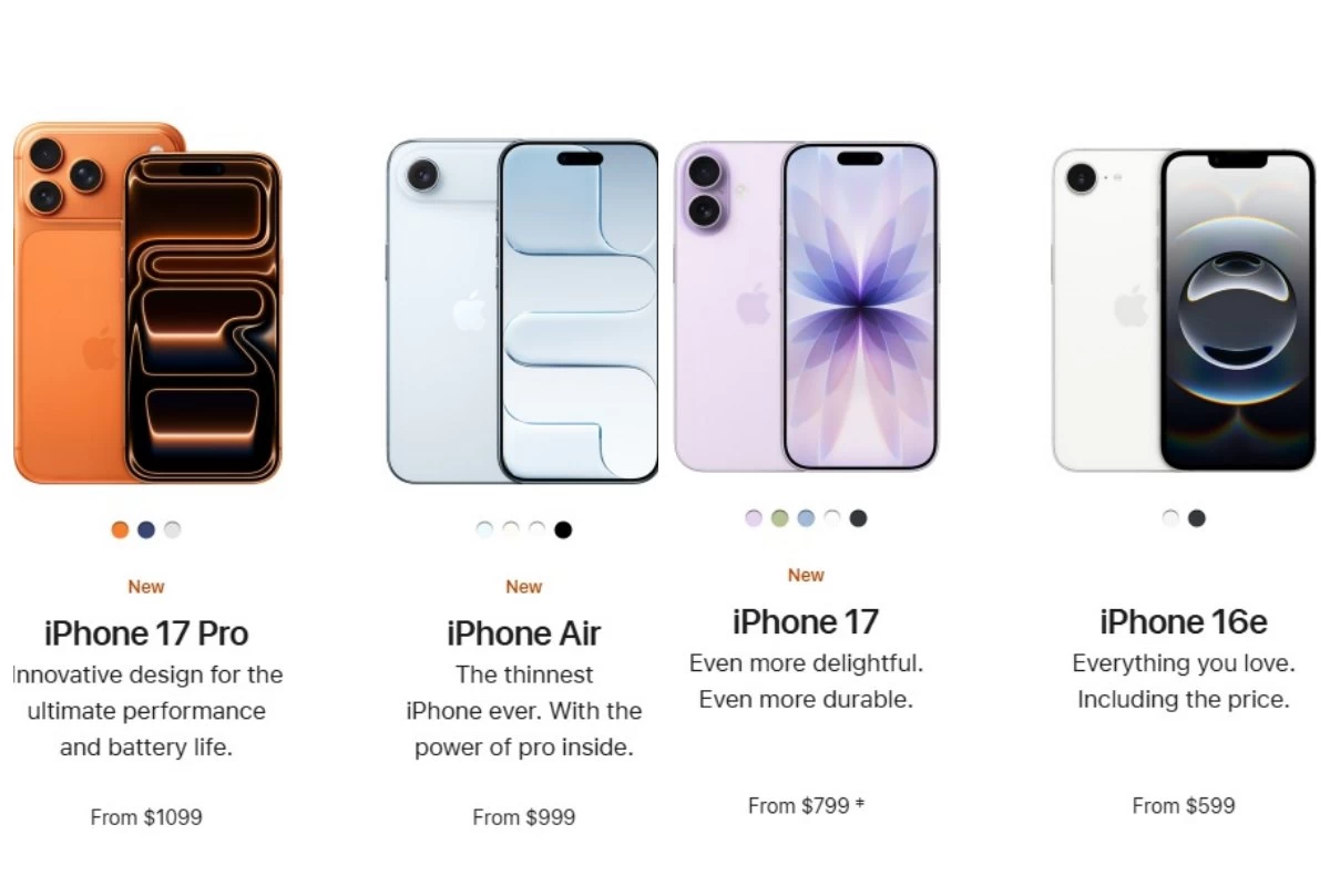 Компания тарихындағы ең жұқа смартфон: Apple су жаңа  iPhone 17 мен iPhone Air-ды ұсынды