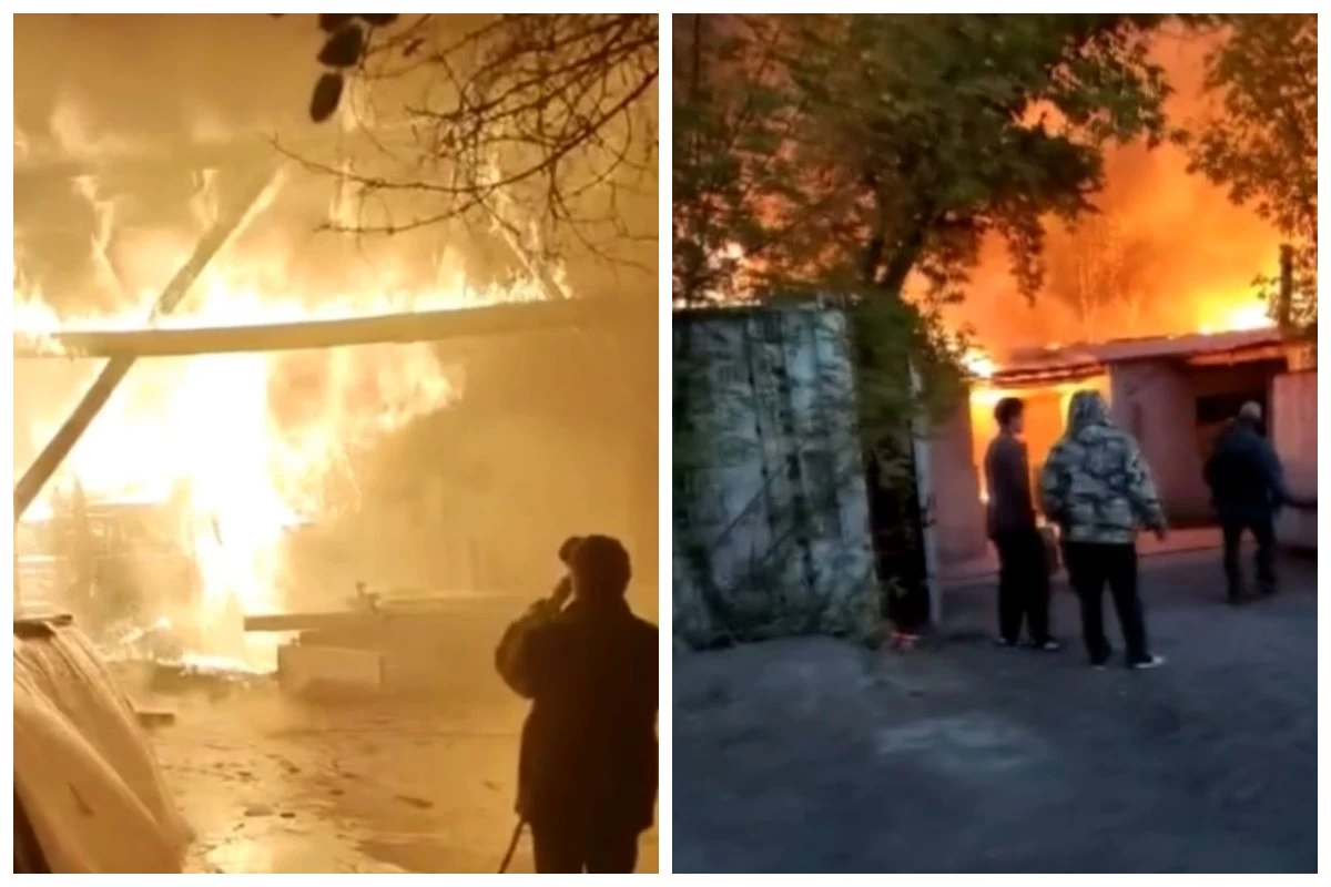 Жамбыл облысында 13 баласы бар отбасының үй өртеніп, далада қалды
