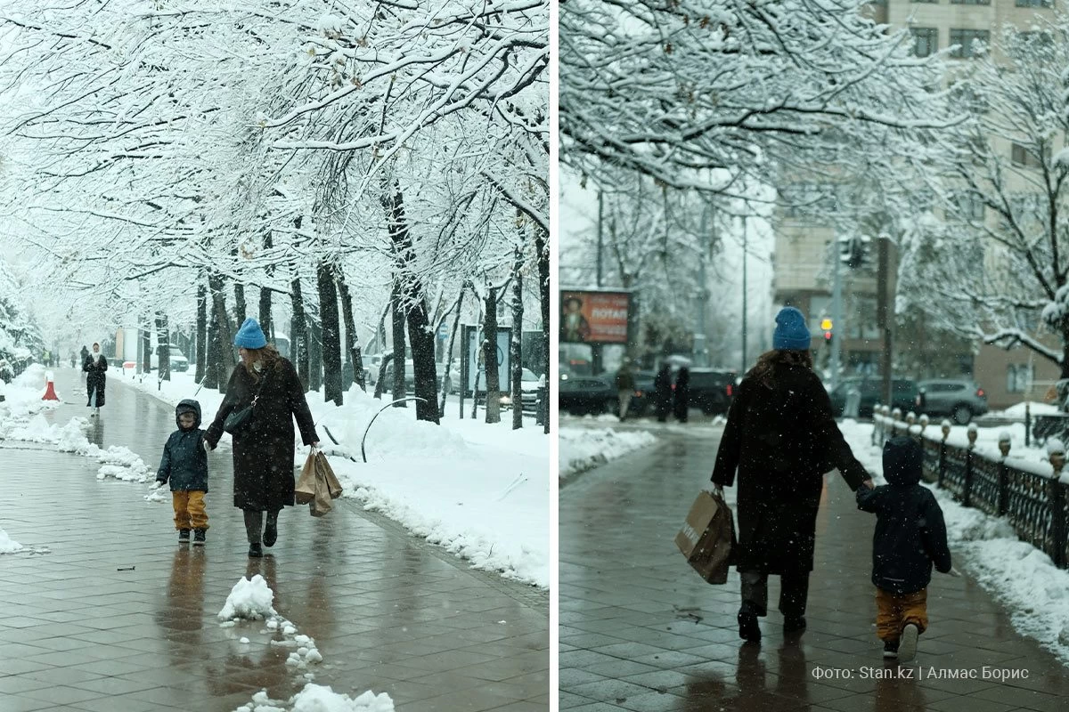 Алматы қар Stan.kz ана мен бала