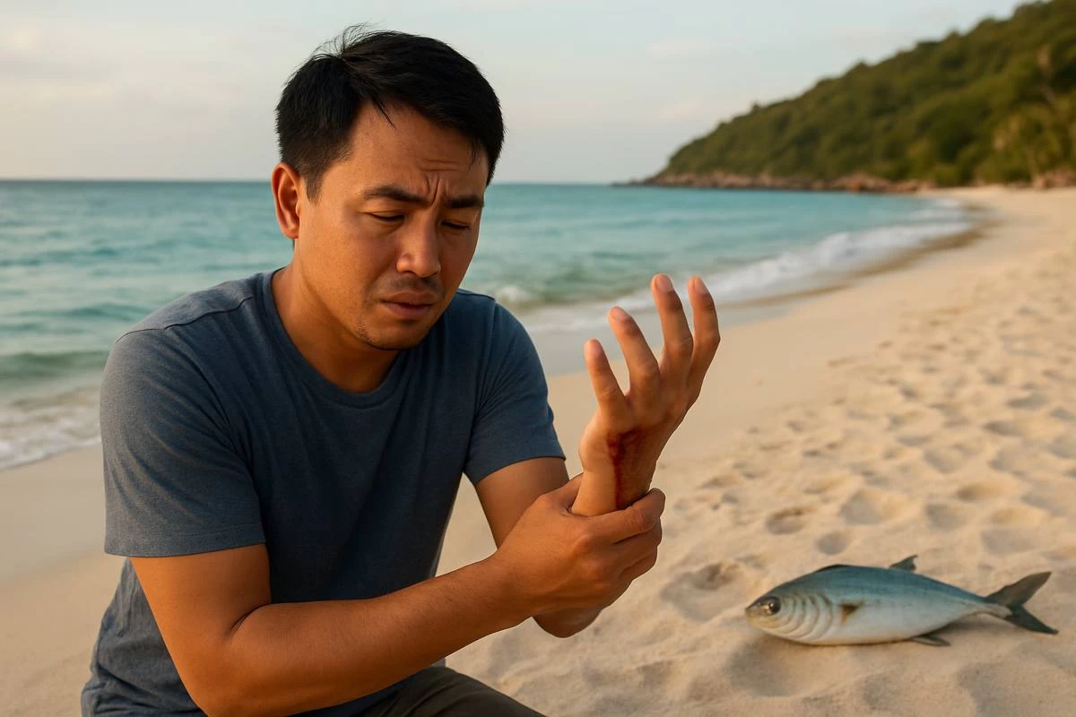 балық тістеп алған