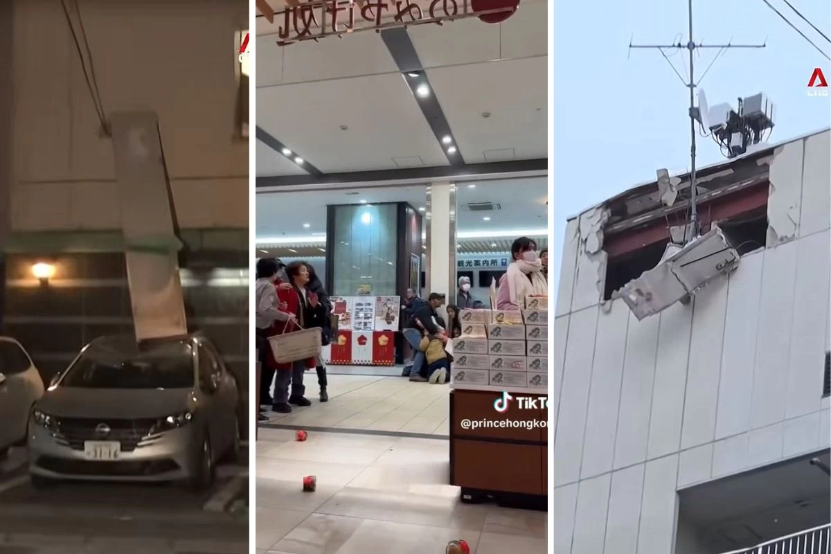 Жапониядағы жер сілкінісінен кадрлар