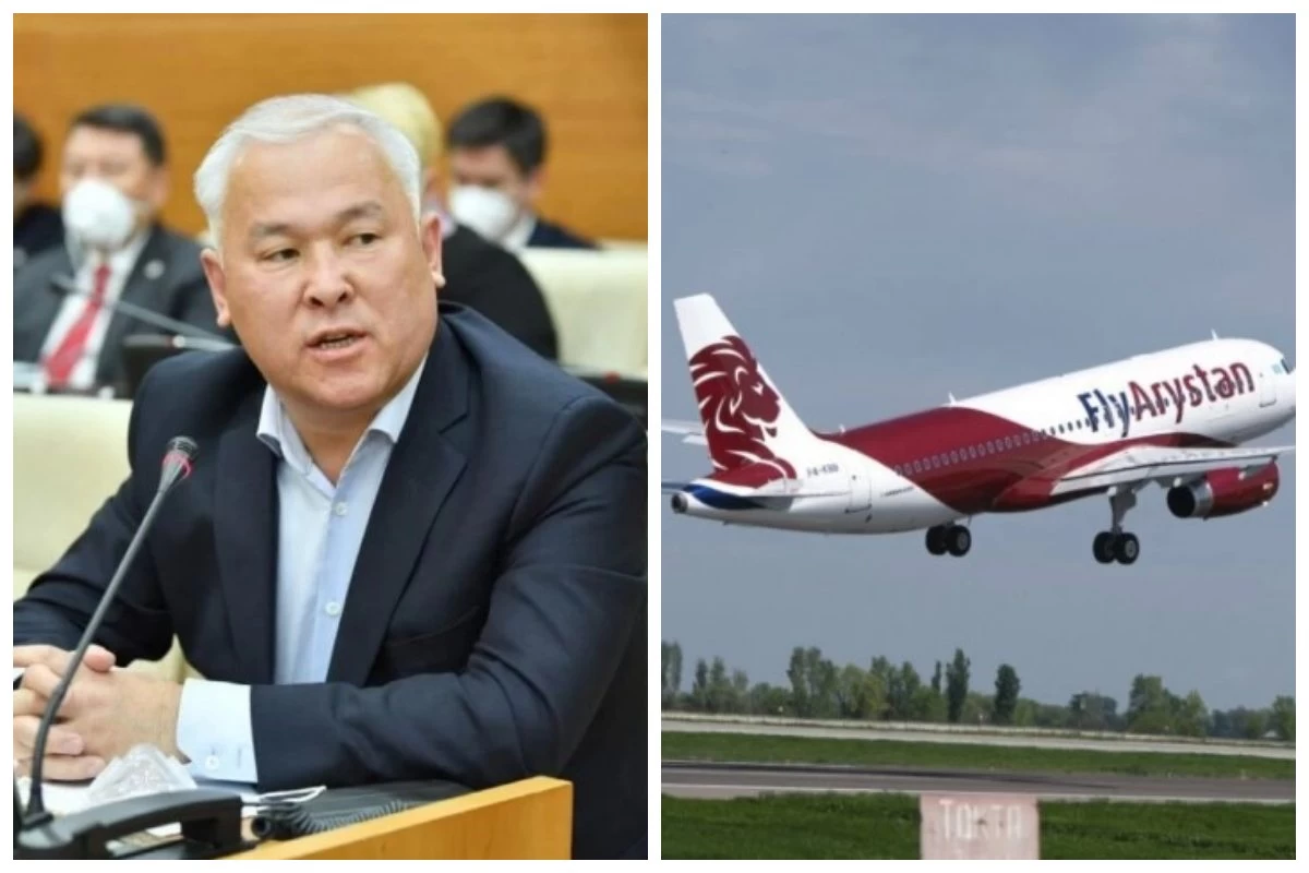 Депутат ұшақ кабинасына