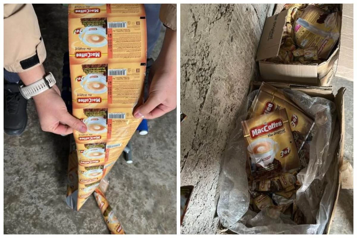 жалған MacCoffee қаптамалары