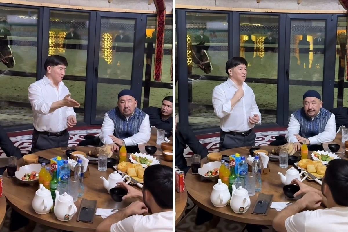 Сәкен Майзазиев Нұрлан имамның алдында уағыз айтты