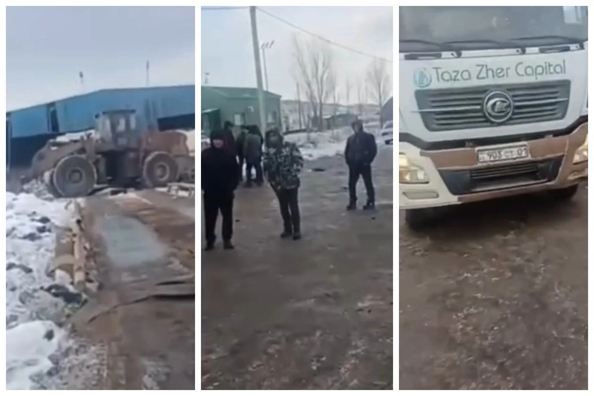 қоқысс полигоны қызметкерлері