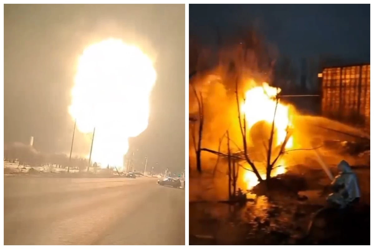 Ақтөбеде газ құю станциясында жарылыс болды (видео)